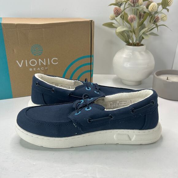 Vionic Skipper Canvas Slip-On Comfort Shoes Navy I4788F1400 Men's US 8M - Picture 6 of 10